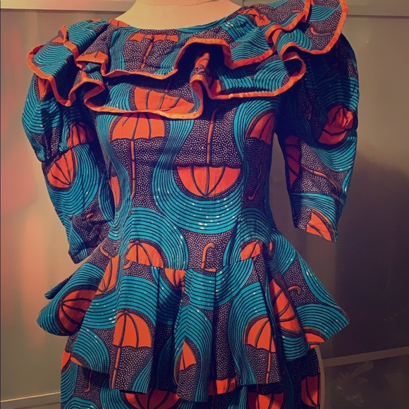 2 pc Ankara outfit aka Kaba & slit - Picture 1 of 6